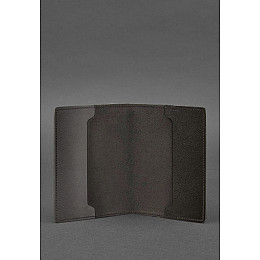 Кожаная обложка для военного билета офицера запаса 8.0 темно-коричневая BlankNote