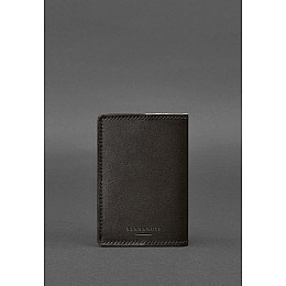 Кожаная обложка для военного билета офицера запаса 8.0 темно-коричневая BlankNote