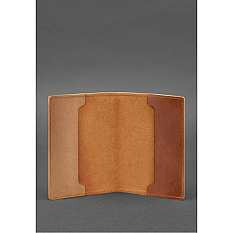 Кожаная обложка для военного билета офицера запаса 8.0 светло-коричневая Crazy Horse BlankNote