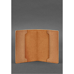 Кожаная обложка для военного билета офицера запаса 8.0 светло-коричневая Crazy Horse BlankNote