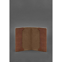 Кожаная обложка для удостоверения офицера 9.0 светло-коричневая Crazy Horse BlankNote