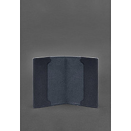 Кожаная обложка для удостоверения офицера 9.0 темно-синяя BlankNote