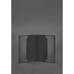 Кожаная обложка для удостоверения офицера 9.0 Черная BlankNote