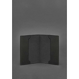 Кожаная обложка для удостоверения офицера 9.0 черная Crazy Horse BlankNote