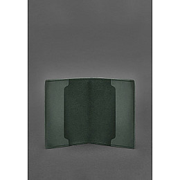 Кожаная обложка для служебного удостоверения военнослужащего Госспецсвязи зеленая Crazy Horse BlankNote