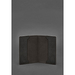 Кожаная обложка для служебного удостоверения военнослужащего Госспецсвязи темно-коричневая BlankNote