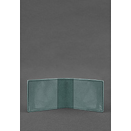 Кожаная обложка для разрешения на оружие зеленая BlankNote