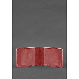 Кожаная обложка для разрешения на оружие красная BlankNote