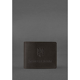 Кожаная обложка для разрешения на оружие темно-коричневая BlankNote