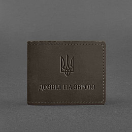 Кожаная обложка для разрешения на оружие темно-коричневый Crazy Horse BlankNote