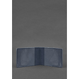 Кожаная обложка для разрешения на оружие темно-синяя BlankNote