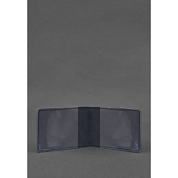 Кожаная обложка для разрешения на оружие темно-синяя Crazy Horse BlankNote