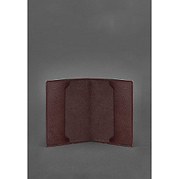 Кожаная обложка для удостоверения офицера 9.0 бордовая BlankNote