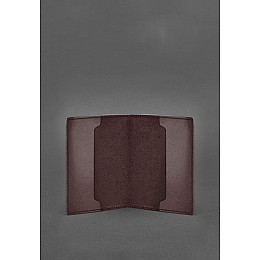 Кожаная обложка для удостоверения офицера 9.0 бордовая BlankNote