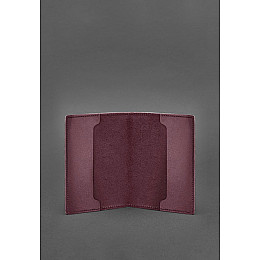 Кожаная обложка для удостоверения офицера 9.0 бордовая Crazy Horse BlankNote