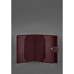 Кожаная обложка-портмоне для удостоверения офицера 11.0 бордовая Crazy Horse BlankNote