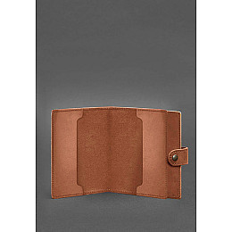 Кожаная обложка-портмоне для удостоверения офицера 11.0 светло-коричневая Crazy Horse BlankNote