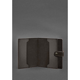 Кожаная обложка-портмоне для удостоверения офицера 11.0 темно-коричневая BlankNote