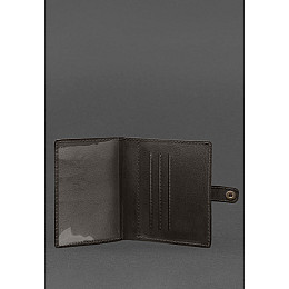 Кожаная обложка-портмоне для удостоверения офицера 11.0 темно-коричневая BlankNote