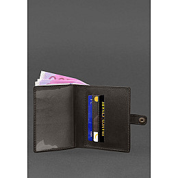 Кожаная обложка-портмоне для удостоверения офицера 11.0 темно-коричневая BlankNote