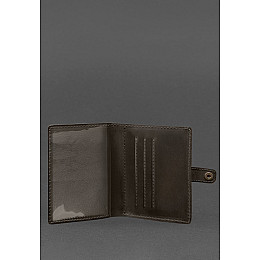 Кожаная обложка-портмоне для удостоверения офицера 11.0 темно-коричневый Crazy Horse BlankNote