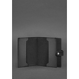 Кожаная обложка-портмоне для удостоверения офицера 11.0 черная Crazy Horse BlankNote