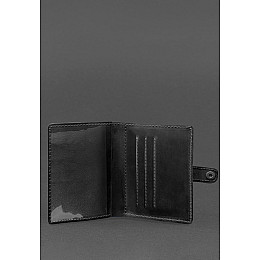 Кожаная обложка-портмоне для удостоверения офицера 11.0 черная Crazy Horse BlankNote