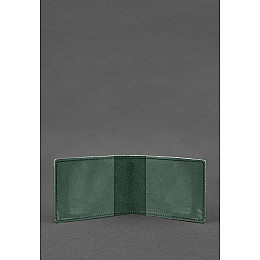 Кожаная обложка на удостоверение Главного управления разведки (ГУР) зеленая Crazy Horse BlankNote