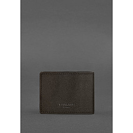 Кожаная обложка на удостоверение Главного управления разведки (ГУР) темно-коричневая BlankNote