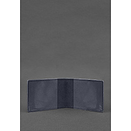 Кожаная обложка на удостоверение Морской охраны темно-синяя BlankNote