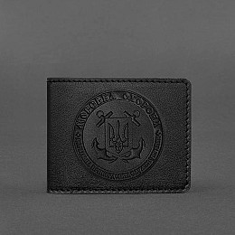 Кожаная обложка на удостоверение Морской охраны Черная BlankNote