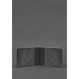 Кожаная обложка на удостоверение Государственной службы Украины по чрезвычайным ситуациям (ГСЧС) Черная BlankNote