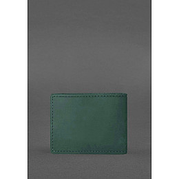 Кожаная обложка на удостоверение Государственной налоговой службы зеленая Crazy Horse BlankNote