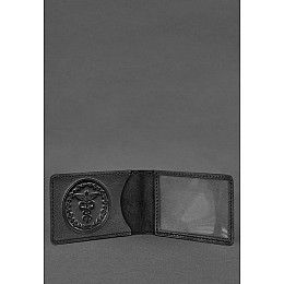 Кожаная обложка на удостоверение Государственной налоговой службы Черная BlankNote