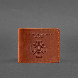 Кожаная обложка для удостоверения министерства обороны светло-коричневая Crazy Horse BlankNote