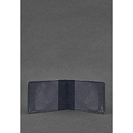 Кожаная обложка для удостоверения министерства обороны темно-синяя Crazy Horse BlankNote