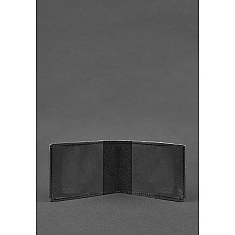 Кожаная обложка для удостоверения министерства обороны Черная BlankNote