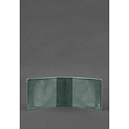 Кожаная обложка для удостоверения журналиста зеленая Crazy Horse BlankNote