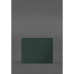 Кожаная обложка для удостоверения журналиста зеленая Crazy Horse BlankNote