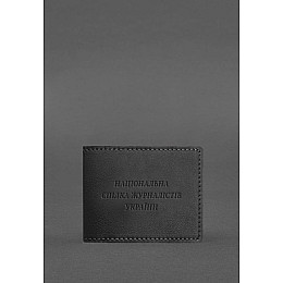 Кожаная обложка для удостоверения журналиста Черная BlankNote
