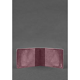 Кожаная обложка для удостоверения журналиста бордовая Crazy Horse BlankNote