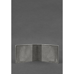 Кожаная обложка для удостоверения журналиста Серая BlankNote