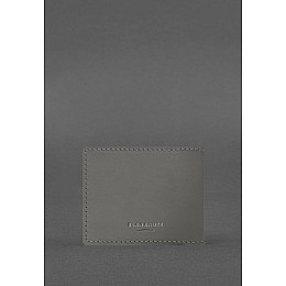 Кожаная обложка для удостоверения журналиста Серая BlankNote