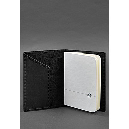 Кожаная обложка для паспорта с картой Украины черный Crazy Horse BlankNote