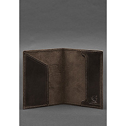 Кожаная обложка для паспорта с картой Украины темно-коричневый Crazy Horse BlankNote