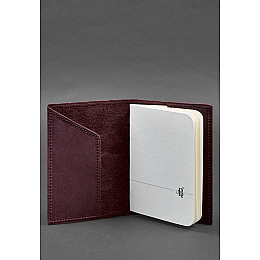 Кожаная обложка для паспорта с картой Украины бордовый Crazy Horse BlankNote