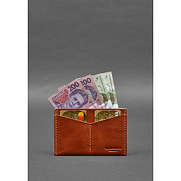 Кожаная обложка-органайзер для документов 6.2 светло-коричневый краст BlankNote