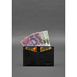 Кожаная обложка-органайзер для документов 6.2 черный краст BlankNote