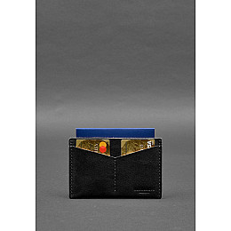 Кожаная обложка-органайзер для документов 6.2 черный краст BlankNote