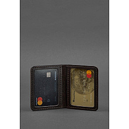 Мужская кожаная обложка для ID-паспорта и водительских прав 4.0 карбон коричневая BlankNote